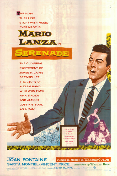 serenade 1959 one sheet poster folded